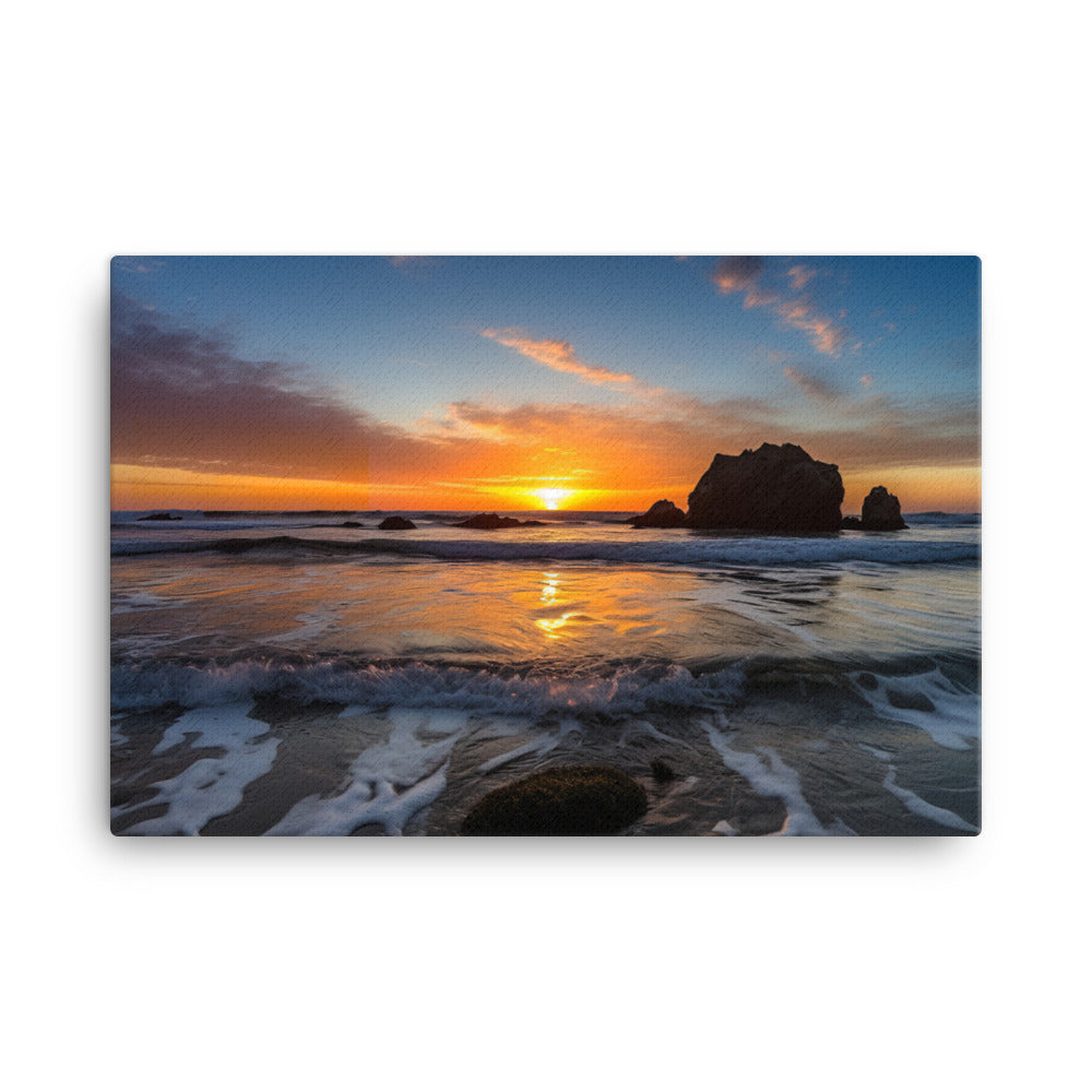 Stunning Pacific Ocean Sunset canvas - Posterfy.AI