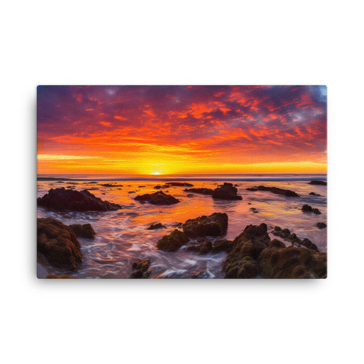 Stunning Pacific Ocean Sunset canvas - Posterfy.AI