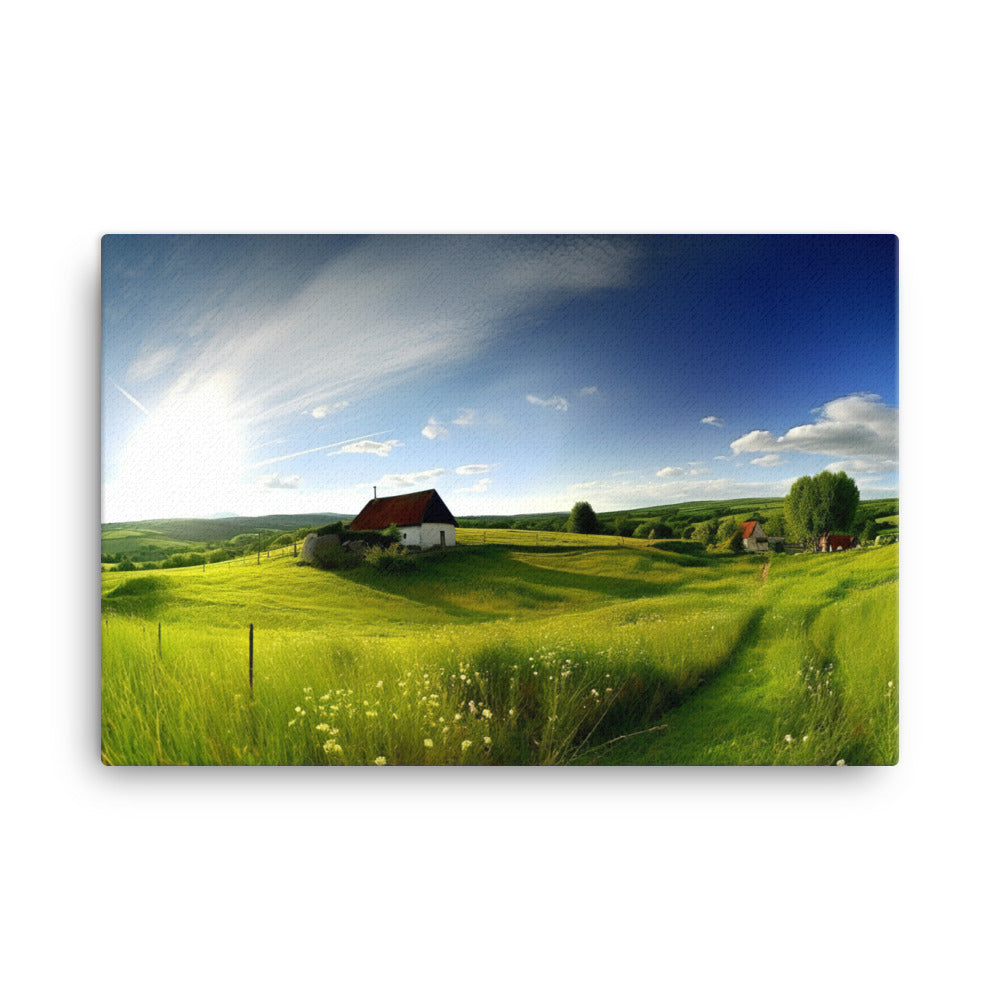 Picturesque European Countryside canvas - Posterfy.AI