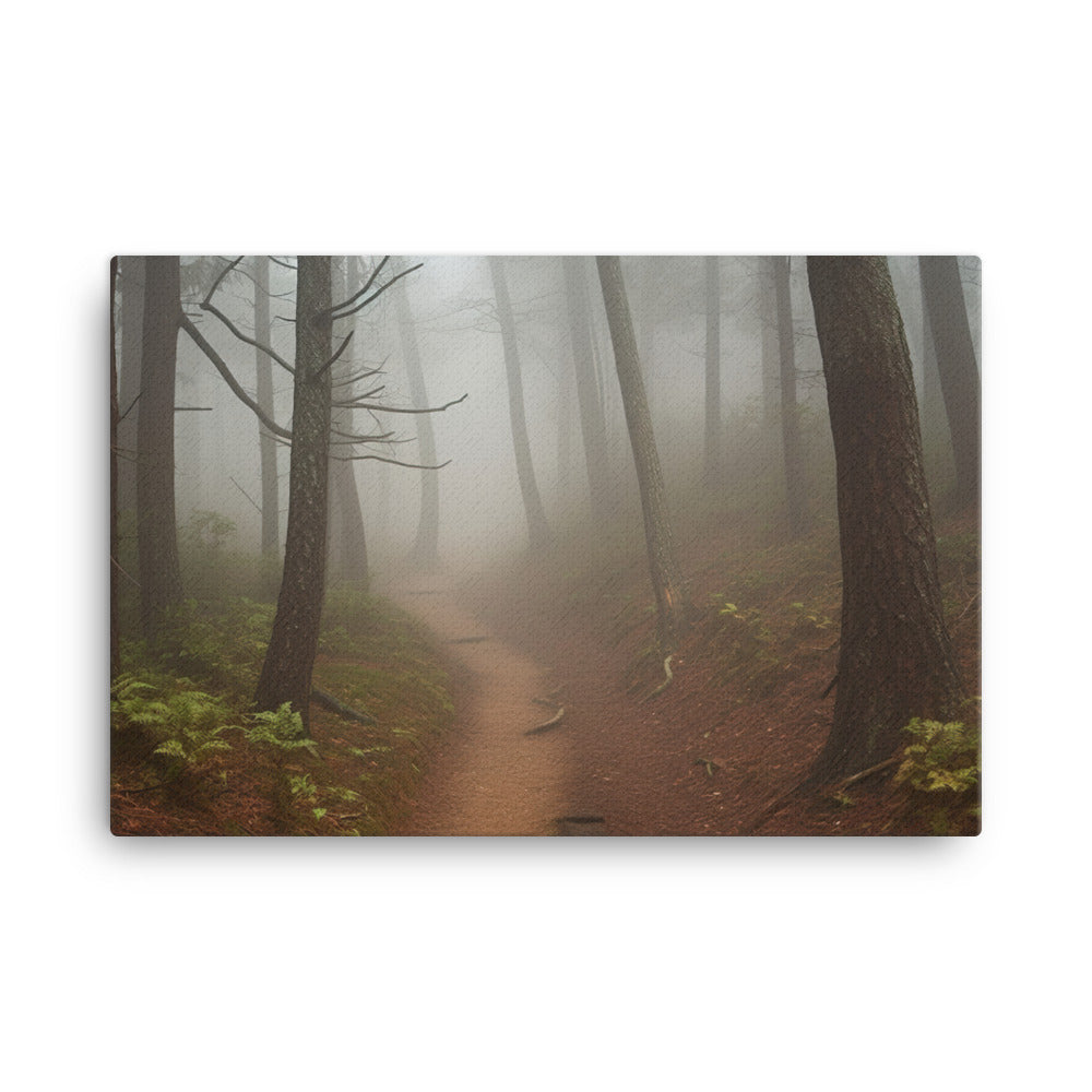 Foggy Forest Path canvas - Posterfy.AI