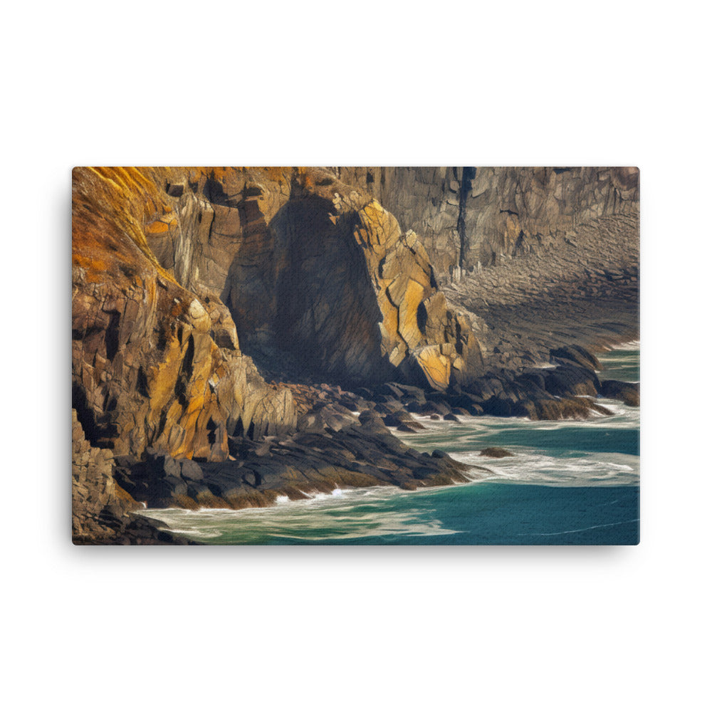 Dramatic Coastal Cliffs canvas - Posterfy.AI