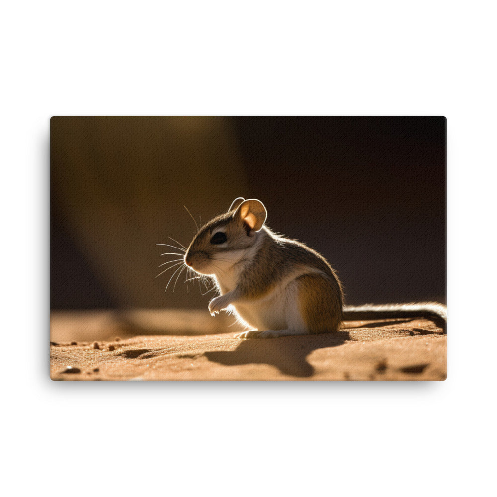 Kangaroo Rat Basking in the Sun canvas - Posterfy.AI