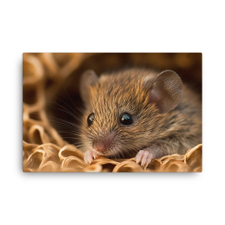 Adorable House Mouse Close-Up canvas - Posterfy.AI