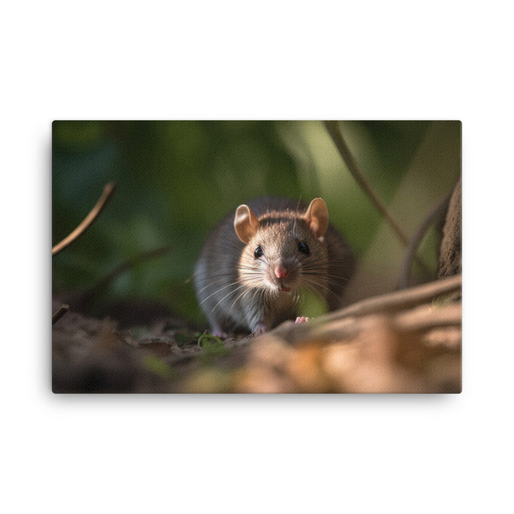 Cute Brown Rat in its Habitat canvas - Posterfy.AI