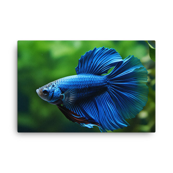 Magnificent Blue Betta Fish canvas - Posterfy.AI