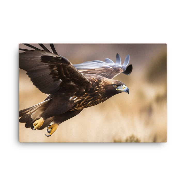 A Golden Eagle in mid flight canvas - Posterfy.AI