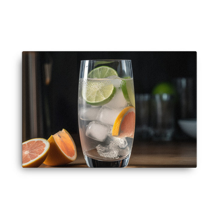 Aromatic Gin and Tonic with Fresh Citrus canvas - Posterfy.AI