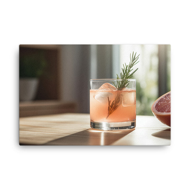 A Gin and Grapefruit Cocktail canvas - Posterfy.AI