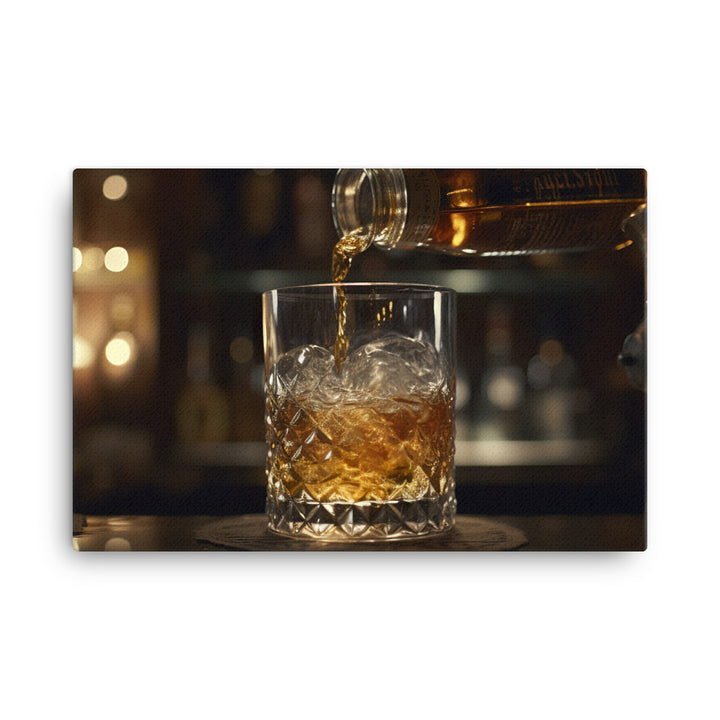 Whiskey in Action canvas - Posterfy.AI