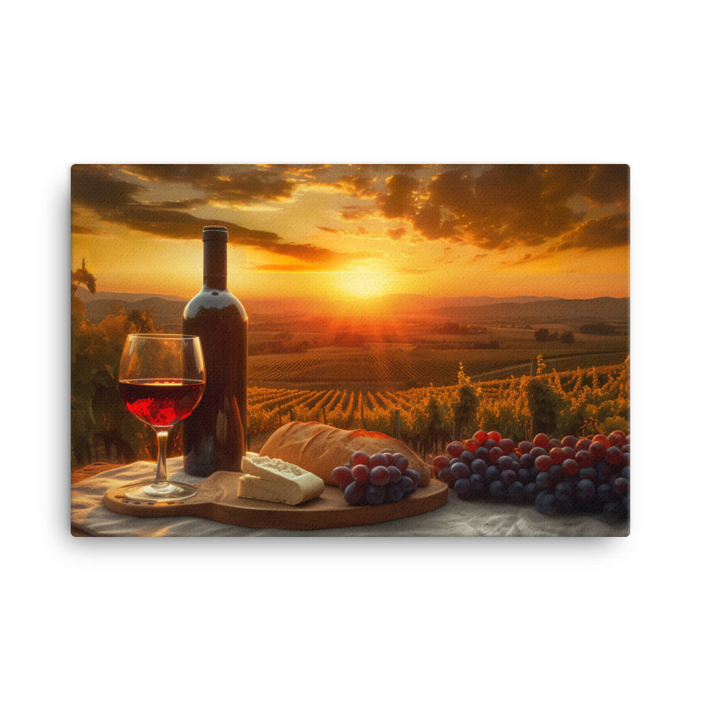 A Lush and Fruity Red Wine canvas - Posterfy.AI