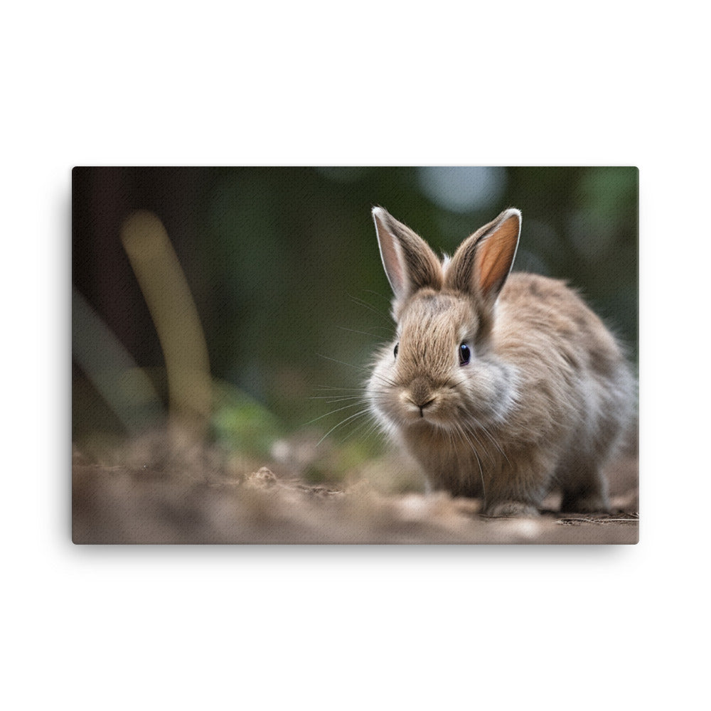 Lionhead Bunny - Curious and Playful canvas - Posterfy.AI