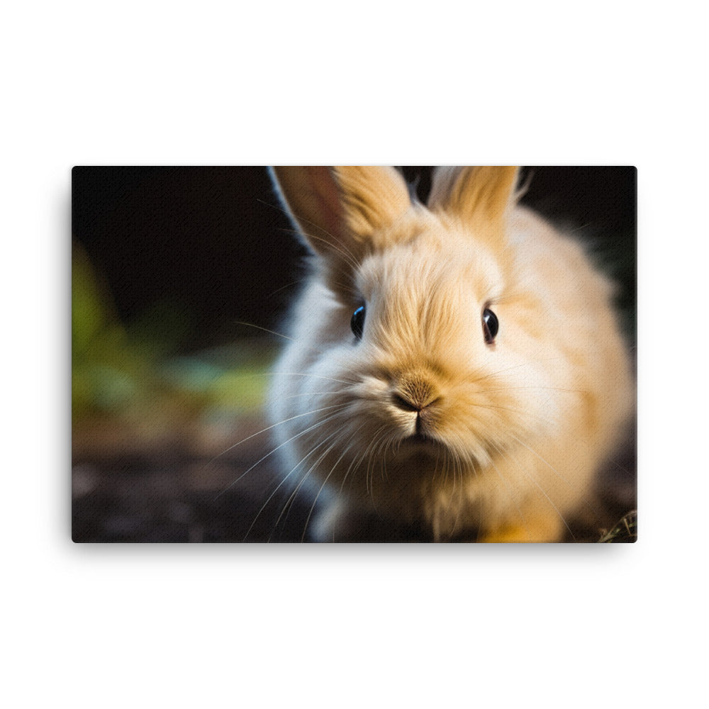 Lionhead Bunny - Curious and Playful canvas - Posterfy.AI