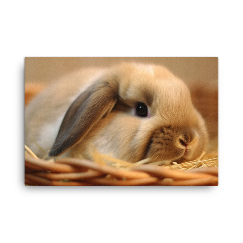 American Fuzzy Lop in a Basket canvas - Posterfy.AI