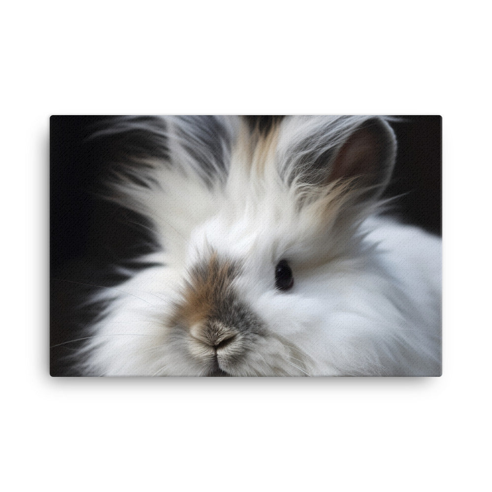 Adorable Lionhead Bunny - Fluffy and Cute canvas - Posterfy.AI