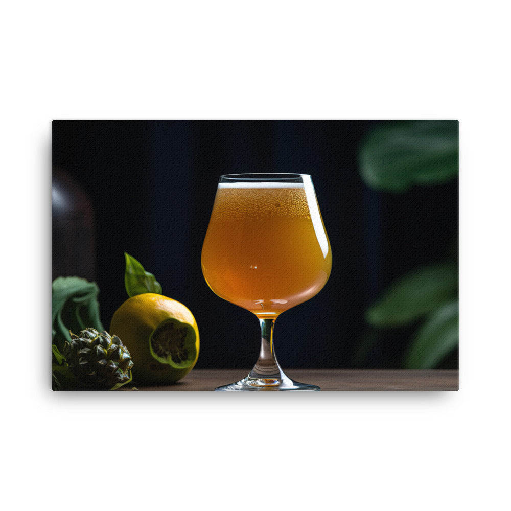 A Mouthwatering Passionfruit Sour Beer canvas - Posterfy.AI