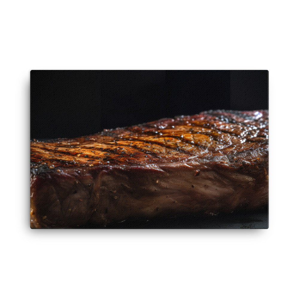 Perfectly Grilled New York Strip canvas - Posterfy.AI