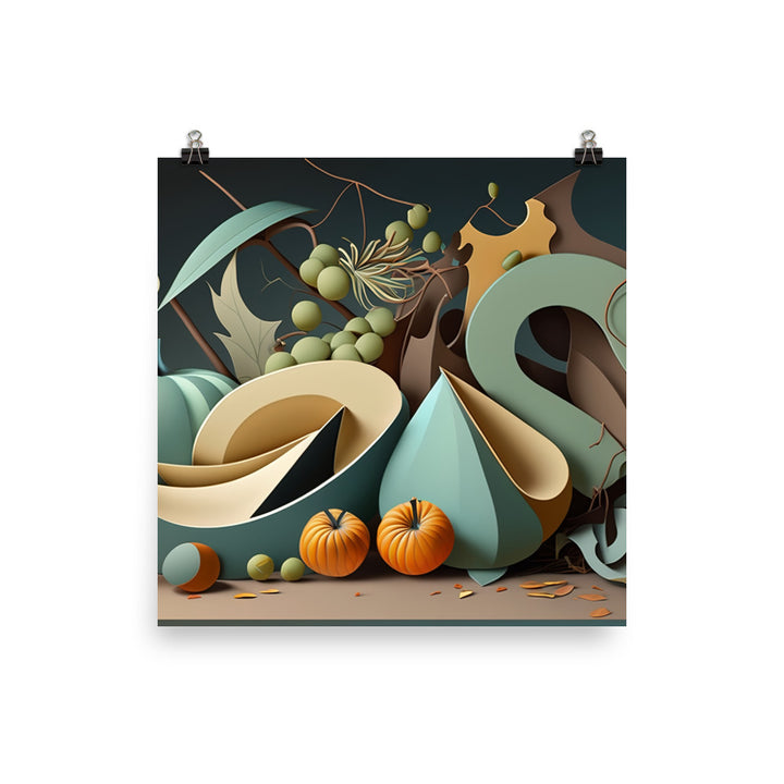 A contemporary still life painting inspired by nature photo paper poster - Posterfy.AI