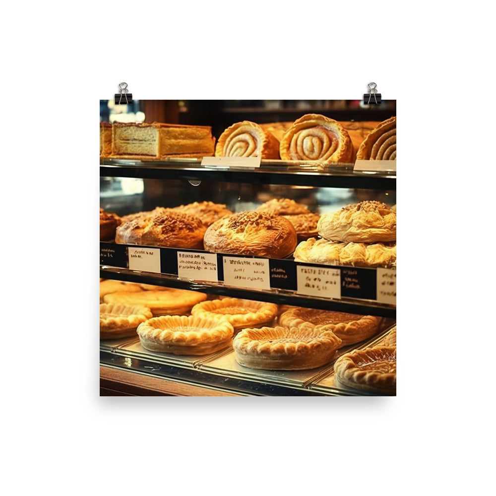 Freshly baked meat pies photo paper poster - Posterfy.AI