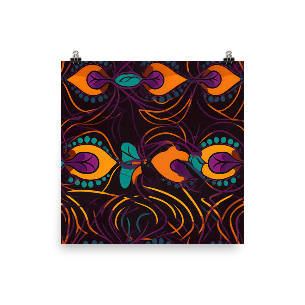 Psychedelic Pattern photo paper poster - Posterfy.AI