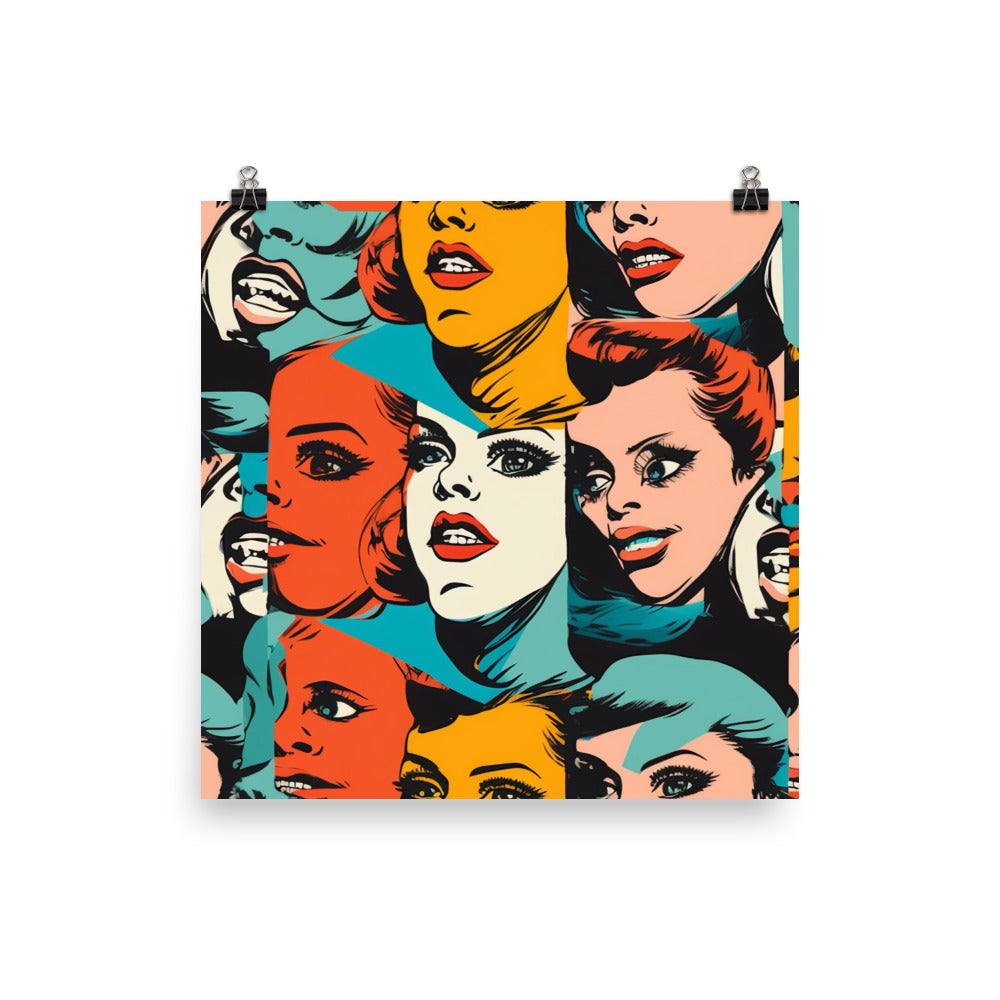 Pop Art Pattern photo paper poster - Posterfy.AI