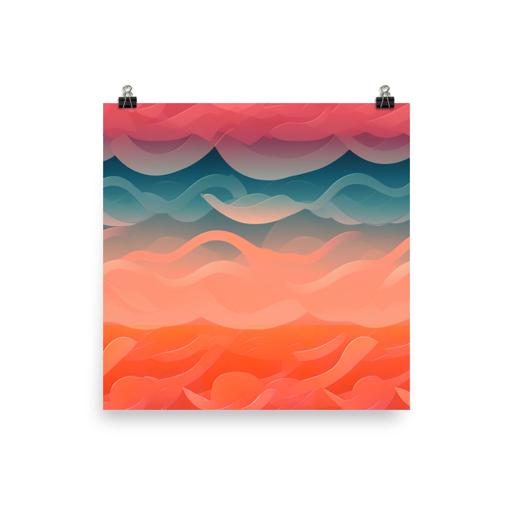 Ombre Pattern photo paper poster - Posterfy.AI