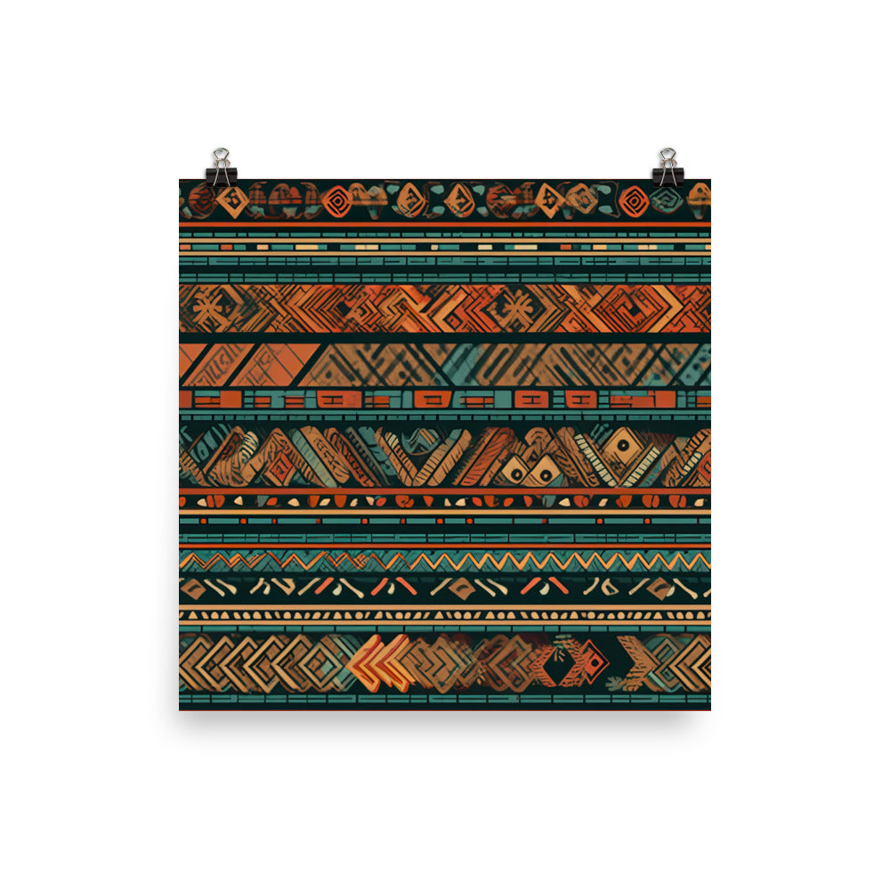 Ethnic Pattern photo paper poster - Posterfy.AI