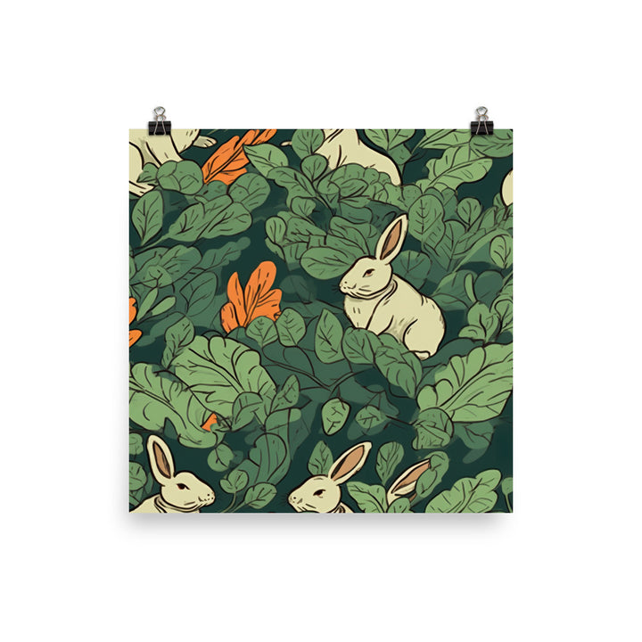 Bunny hops Pattern photo paper poster - Posterfy.AI