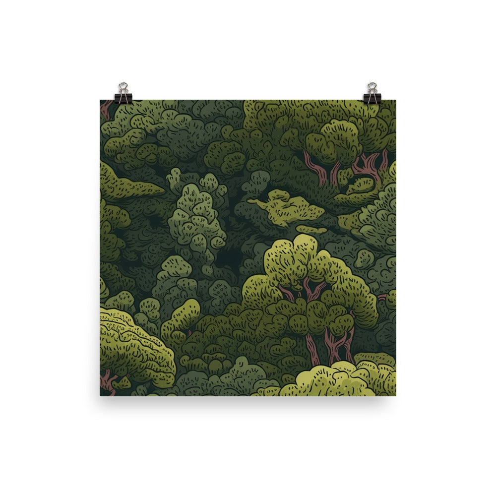 Moss Pattern photo paper poster - Posterfy.AI