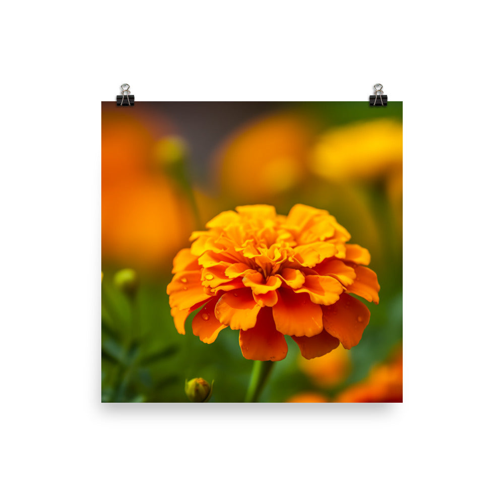 Capturing the Vibrant Hues of Marigold photo paper poster - Posterfy.AI