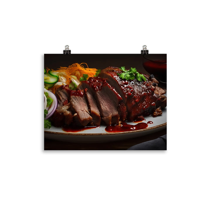 Barbecued Pork Char Siu 叉燒 photo paper poster - Posterfy.AI