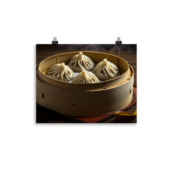 Xiaolongbao, Soup Dumplings 小籠包 photo paper poster - Posterfy.AI