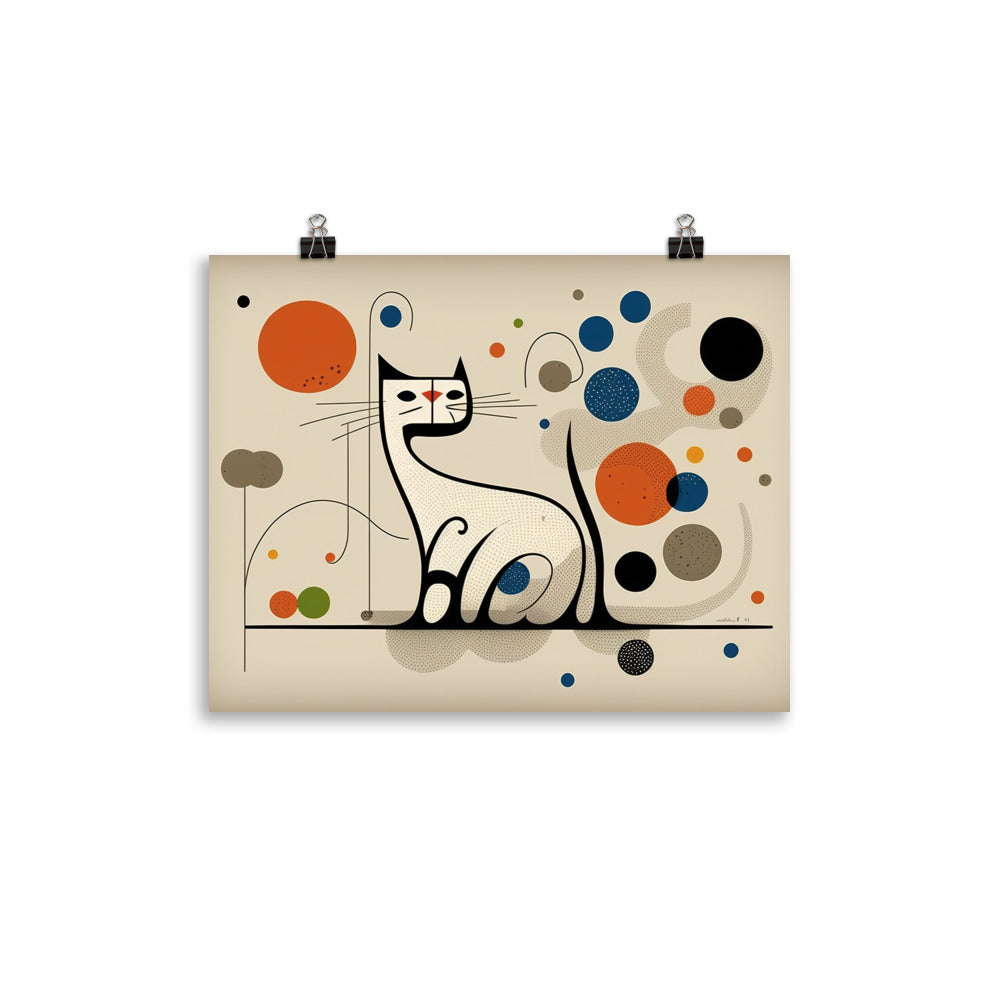 Ragdoll cat in simple abstract style photo paper poster - Posterfy.AI