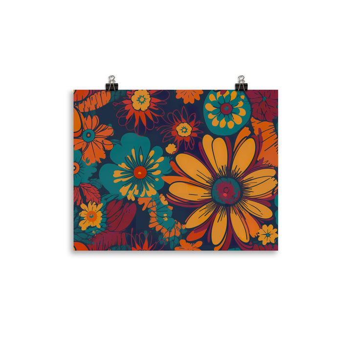 Flower power Pattern photo paper poster - Posterfy.AI