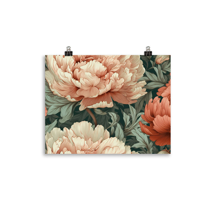 Peony Pattern photo paper poster - Posterfy.AI
