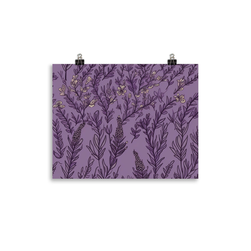 Lavender Pattern photo paper poster - Posterfy.AI