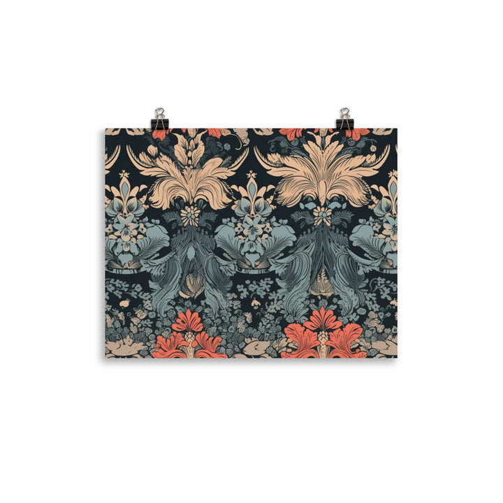 Damask Pattern photo paper poster - Posterfy.AI