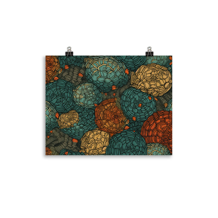 Turtle shells Pattern photo paper poster - Posterfy.AI