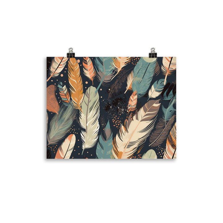 Bird feathers Pattern photo paper poster - Posterfy.AI