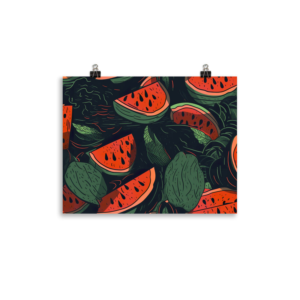 Watermelons Pattern photo paper poster - Posterfy.AI