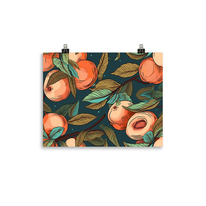 Peaches Pattern photo paper poster - Posterfy.AI