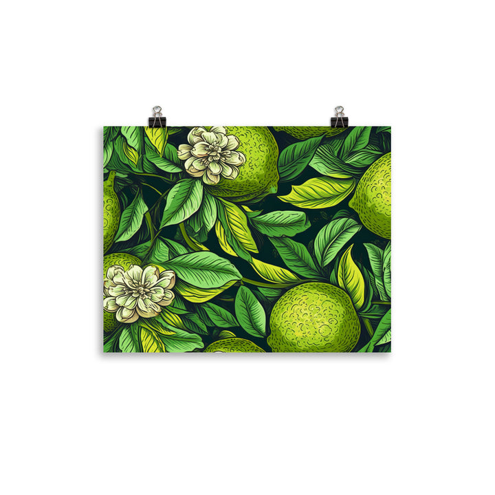 Limes Pattern photo paper poster - Posterfy.AI