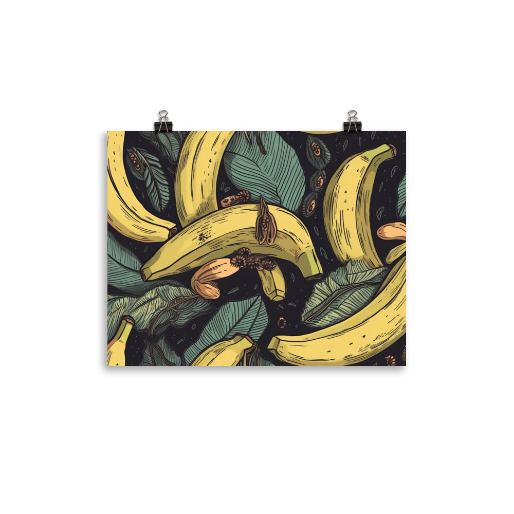 Bananas Pattern photo paper poster - Posterfy.AI