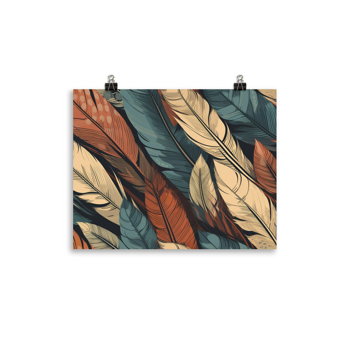 Feather Pattern photo paper poster - Posterfy.AI