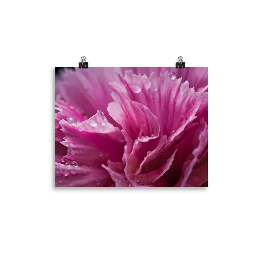Carnations in Macro photo paper poster - Posterfy.AI