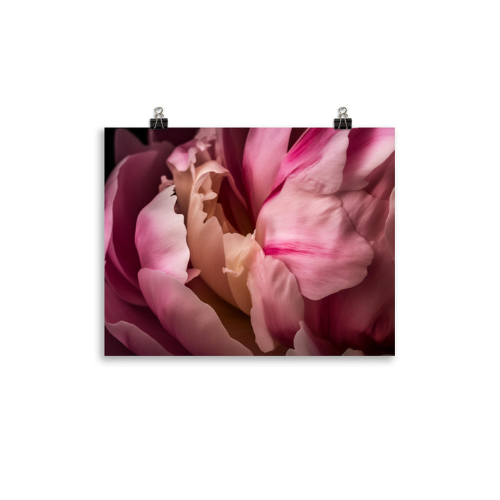 Capturing the Peony Petals photo paper poster - Posterfy.AI