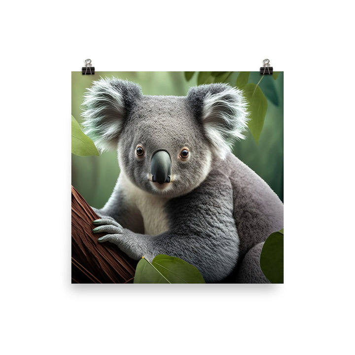 A curious koala peering down at you photo paper poster - Posterfy.AI