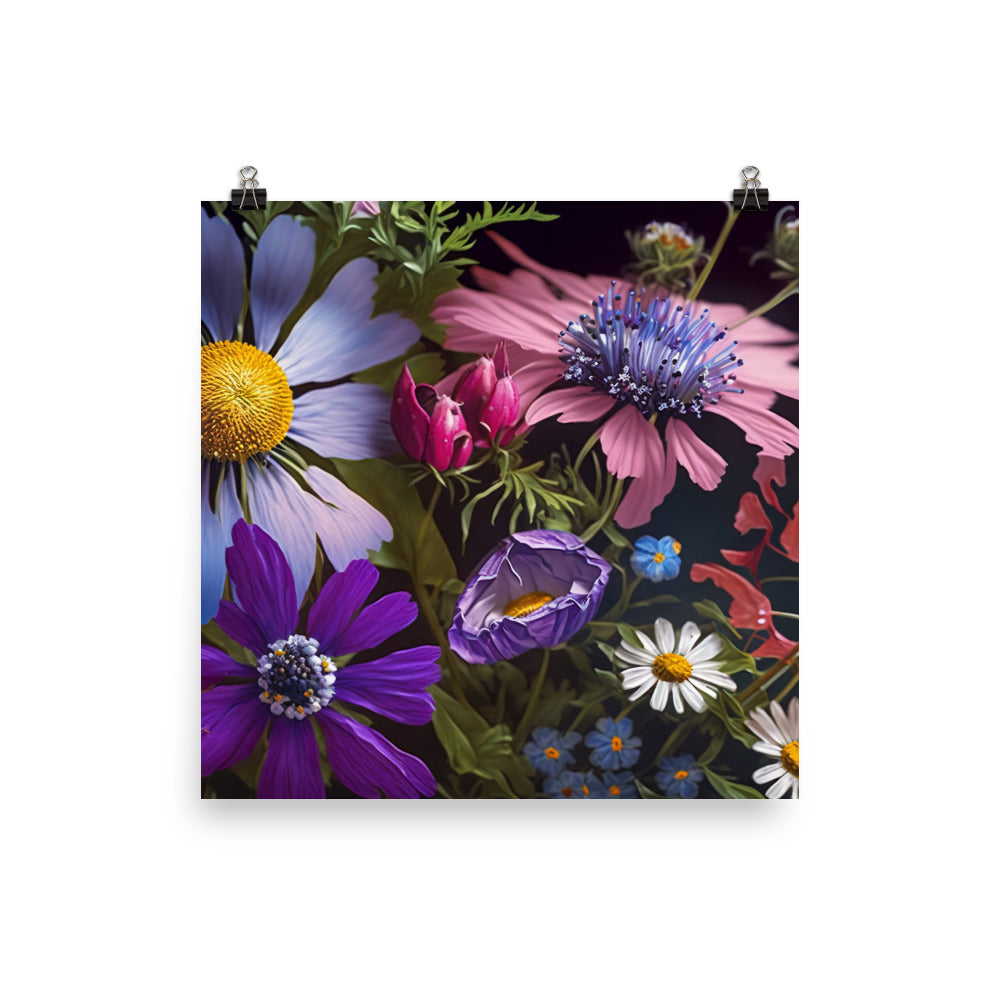 A patch of wildflowers photo paper poster - Posterfy.AI