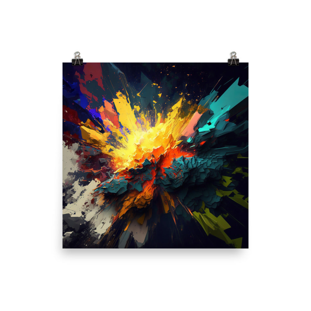 Explosion photo paper poster - Posterfy.AI