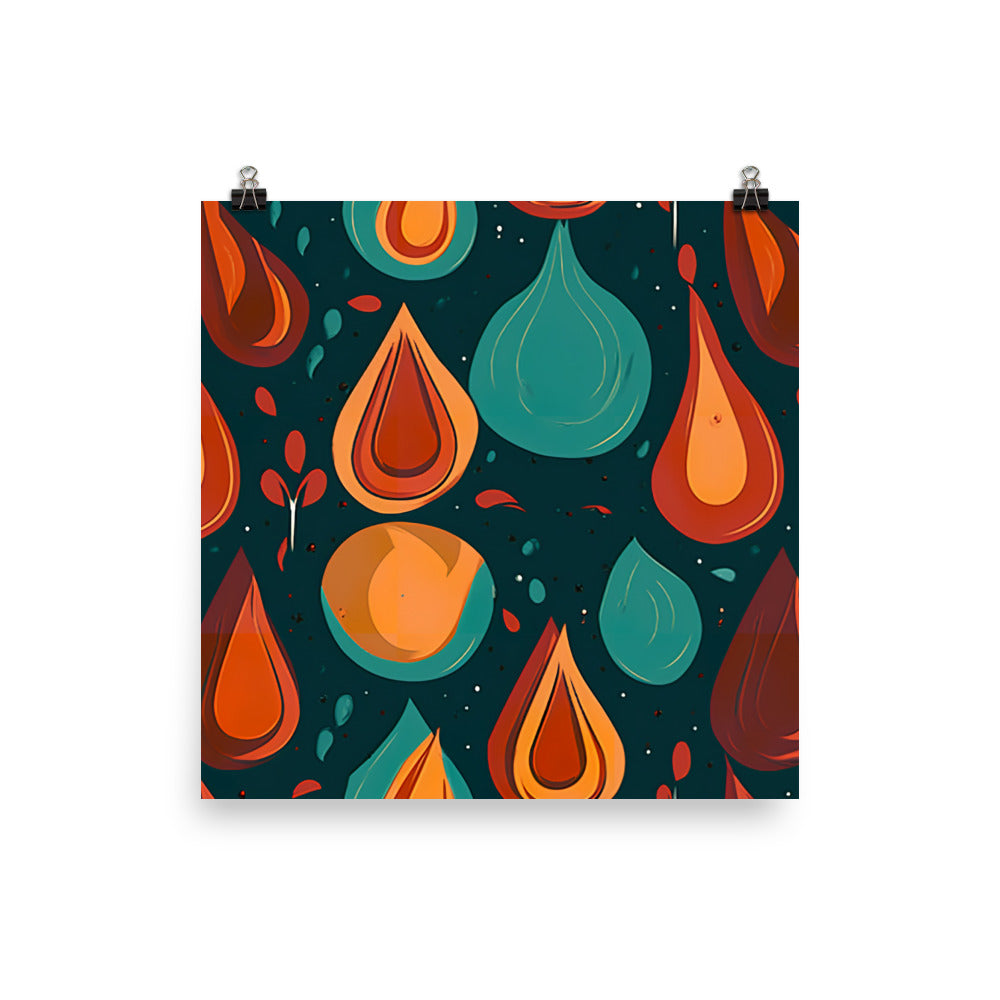 Droplet Pattern photo paper poster - Posterfy.AI