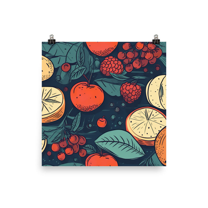 Grapefruit Pattern photo paper poster - Posterfy.AI